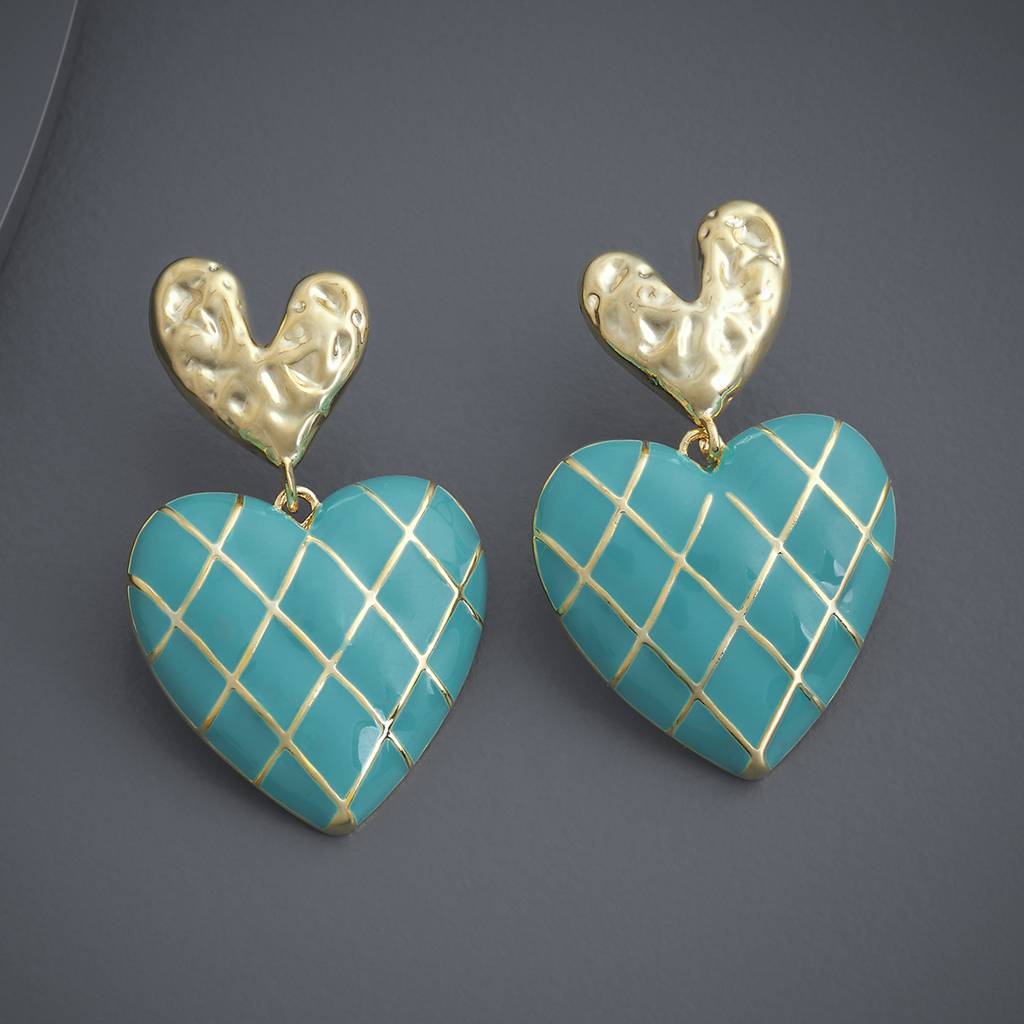 Gold - Plated Casual Wear Trendy Earring - 439120 : 439121