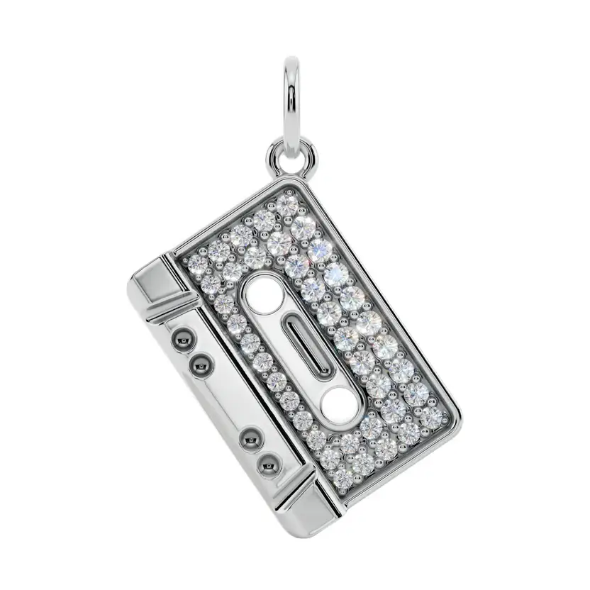 The Mixtape Muse Semi Silver Pendant Necklace : CSTE-SM-W