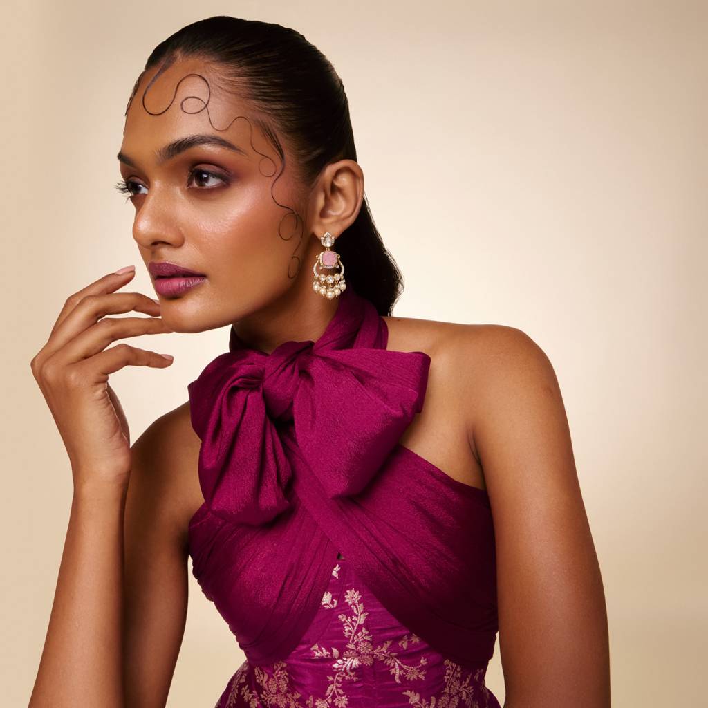 Victorian - Plated Bridesmaid Kundan Earring - 463833 : 463833
