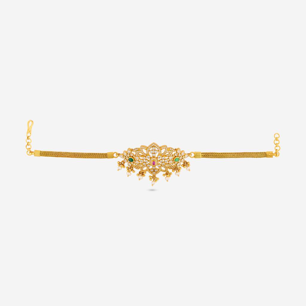 Ruby-Green Gold - Plated Bridesmaid Temple Bajuband - 448001 : 448001