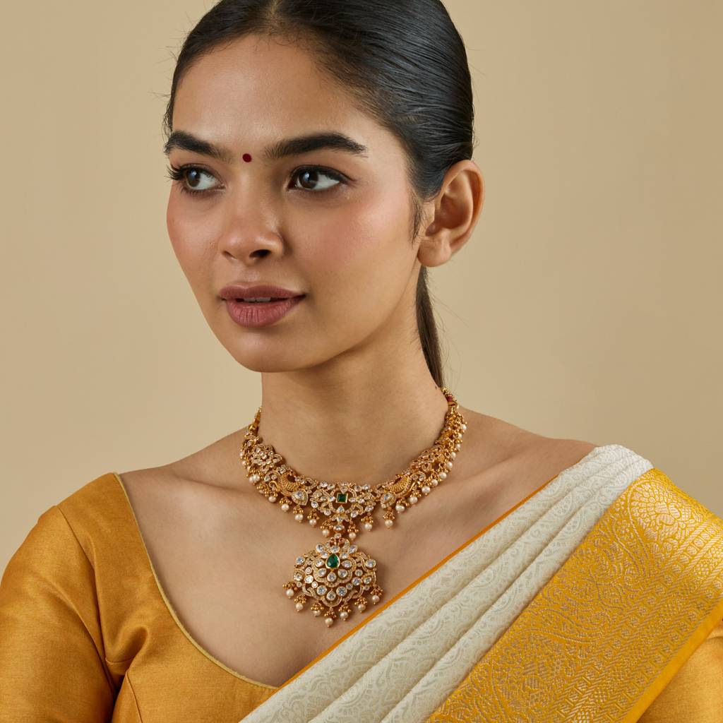 Green Gold - Plated Bridesmaid Temple Necklace - 431361 : 431361