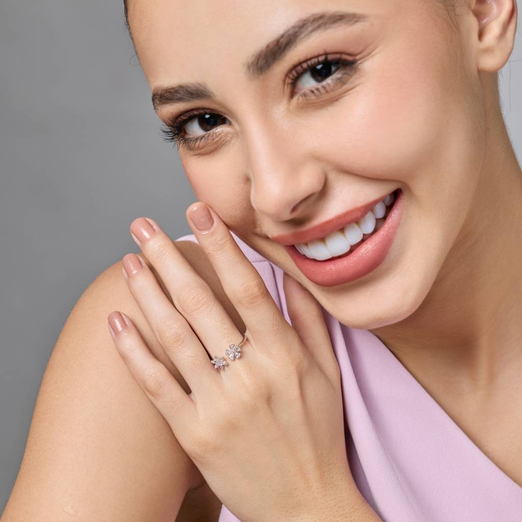 Plated Casual Wear Trendy Zircon Finger Ring - 445211 : 445212