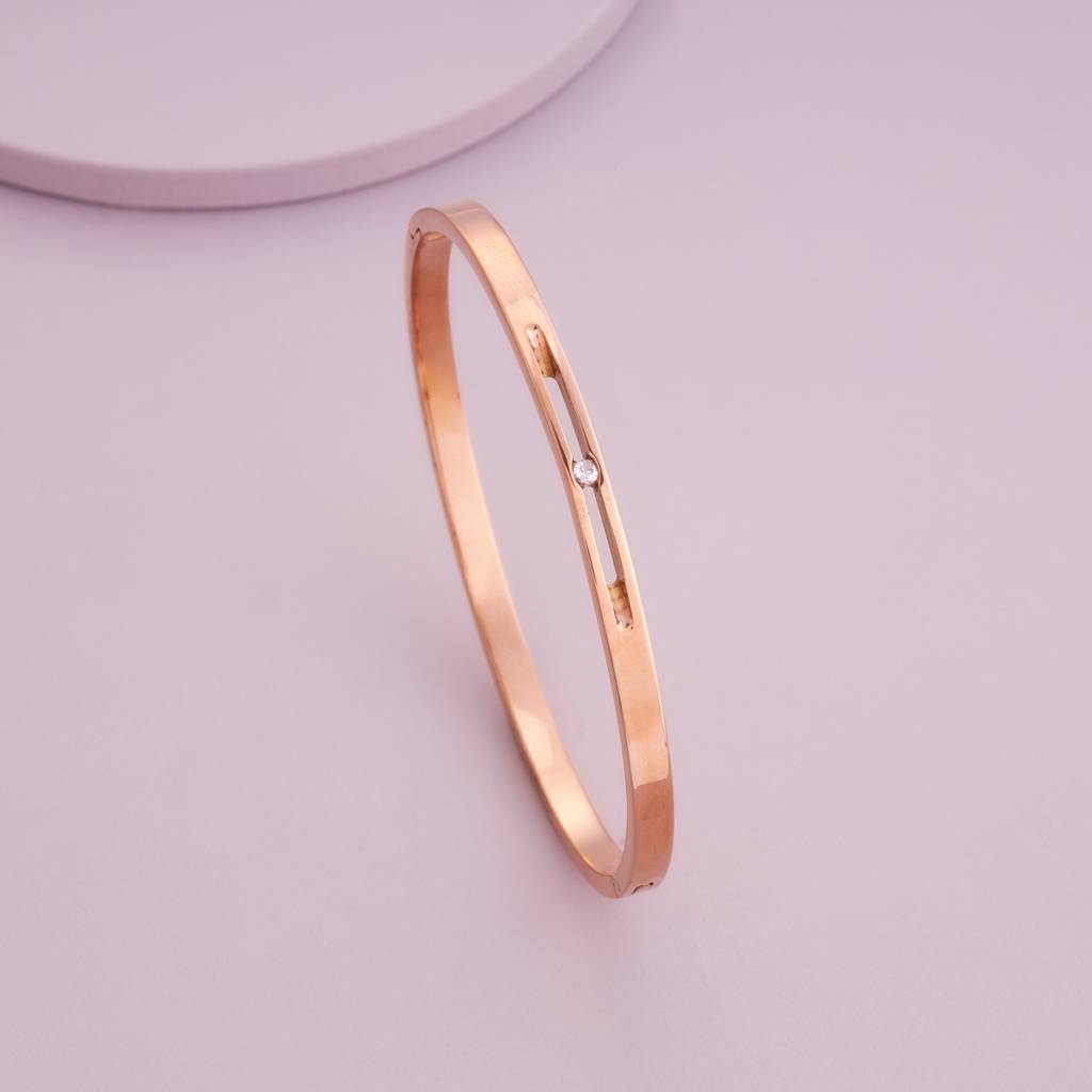 White - Plated Casual Wear Trendy Kada - 464282 : 464283