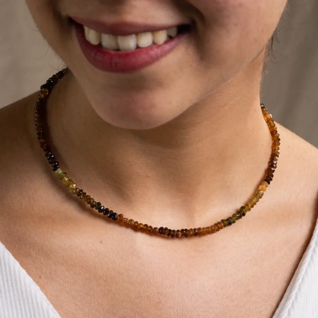 Tourmaline Silver Necklace : 79895703