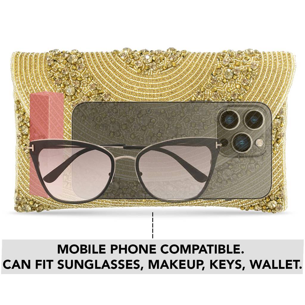 Clutch Purses For Women Handmade Evening Handbag Stylish Bridal Fashion Clutch Bag For Girls (C72Blg) : C72G