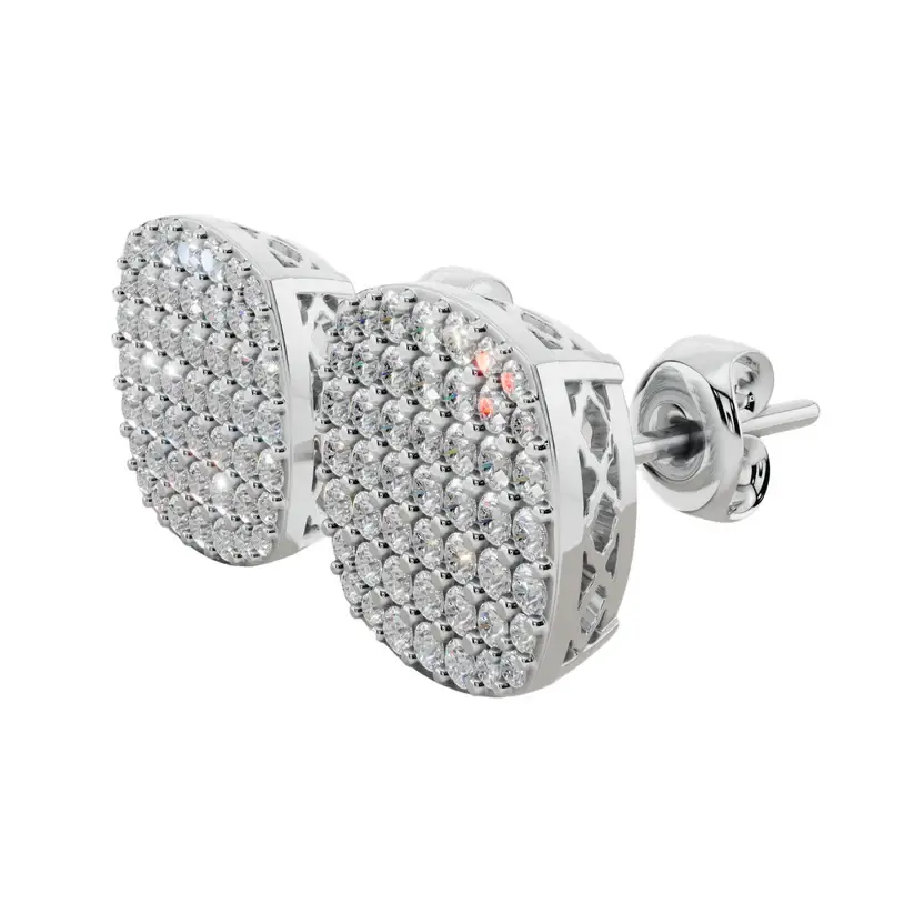 Cushira Ear Pure Silver Studs : VST-SLG-10-SL-W