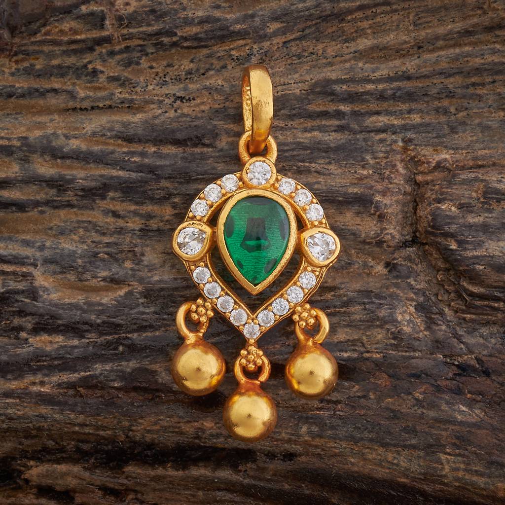 Gold - Plated Festive Temple Pendant Set - 426691 : 426691