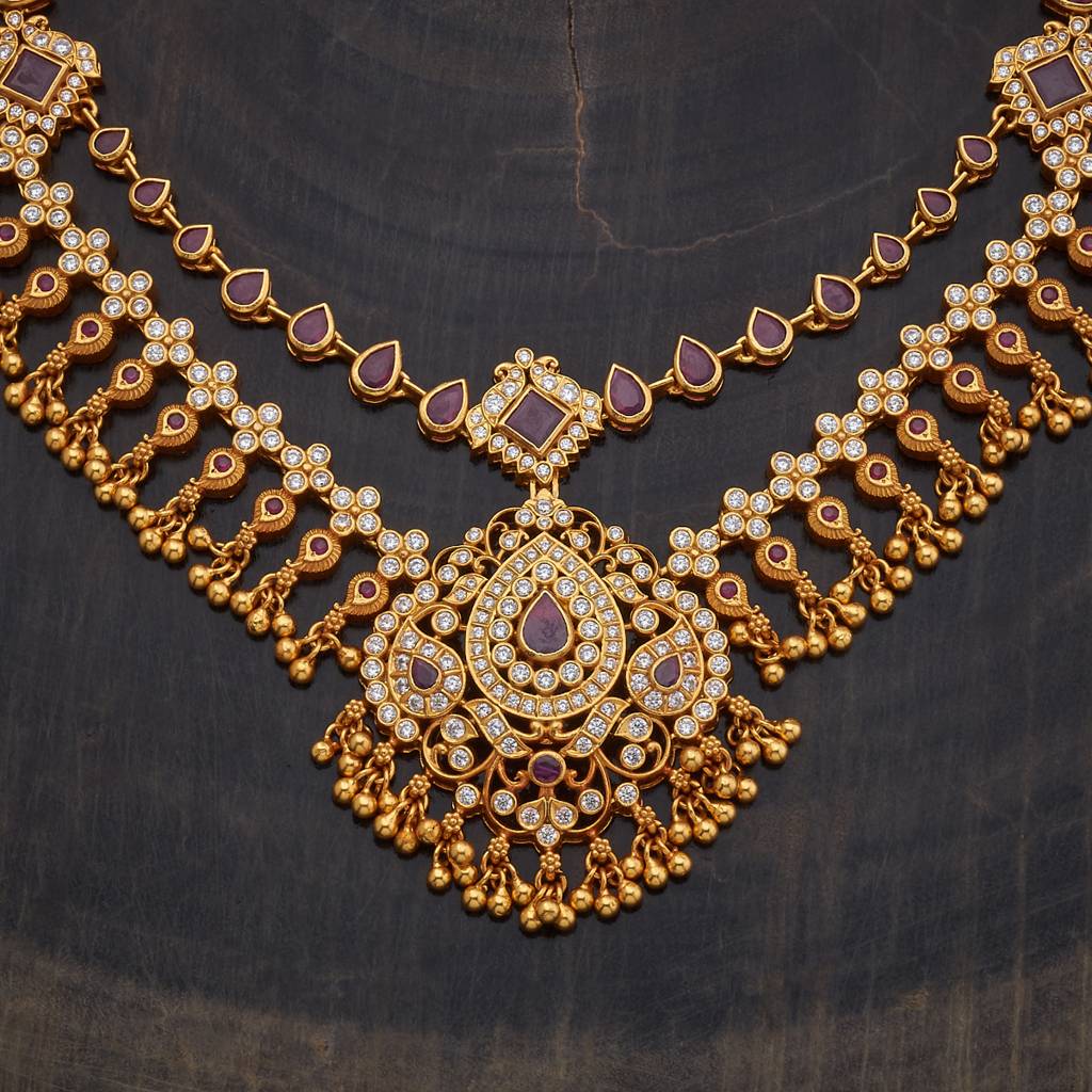 Ruby Gold - Plated Bridesmaid Temple Necklace - 425244 : 425244