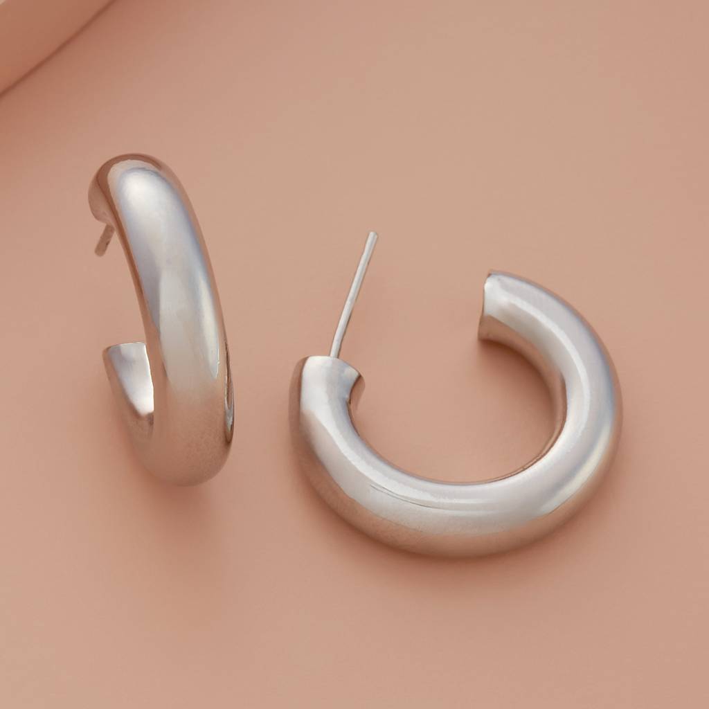 Rhodium - Plated Casual Wear Trendy Earring - 439594 : 439594