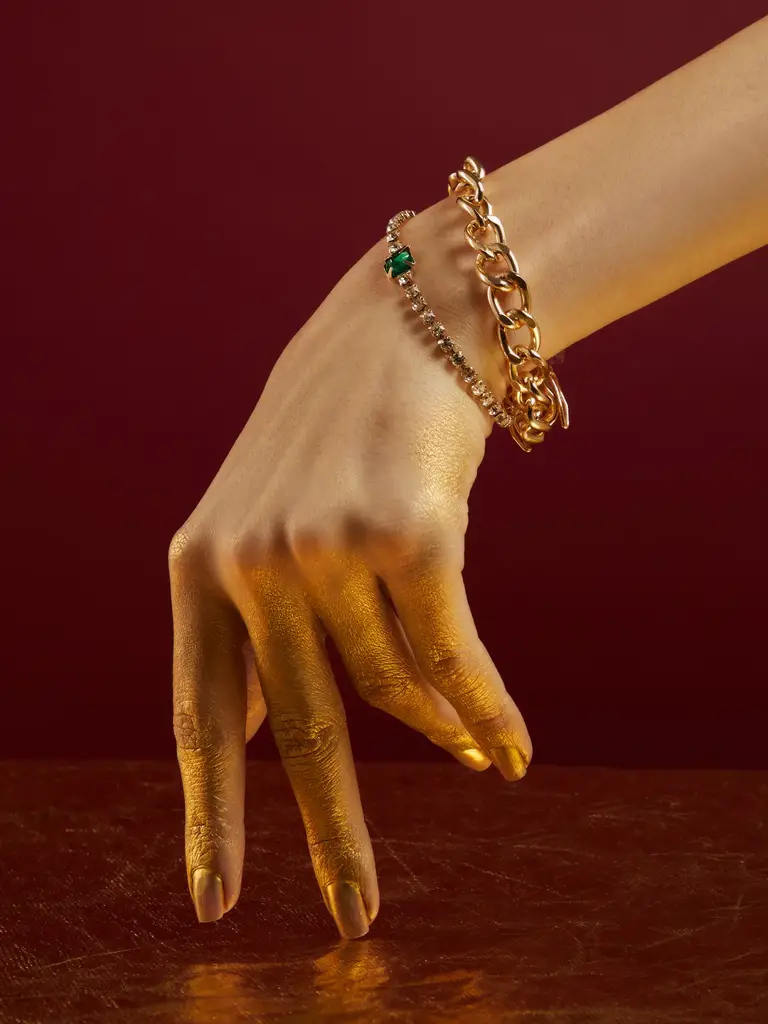 Rosie-Gold Plated Designer Casual Bracelet For Women : SOHBRC4757