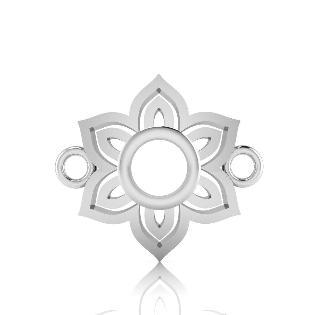 Star Floral 925 Sterling Silver Rakhi For Brother : RB-0027