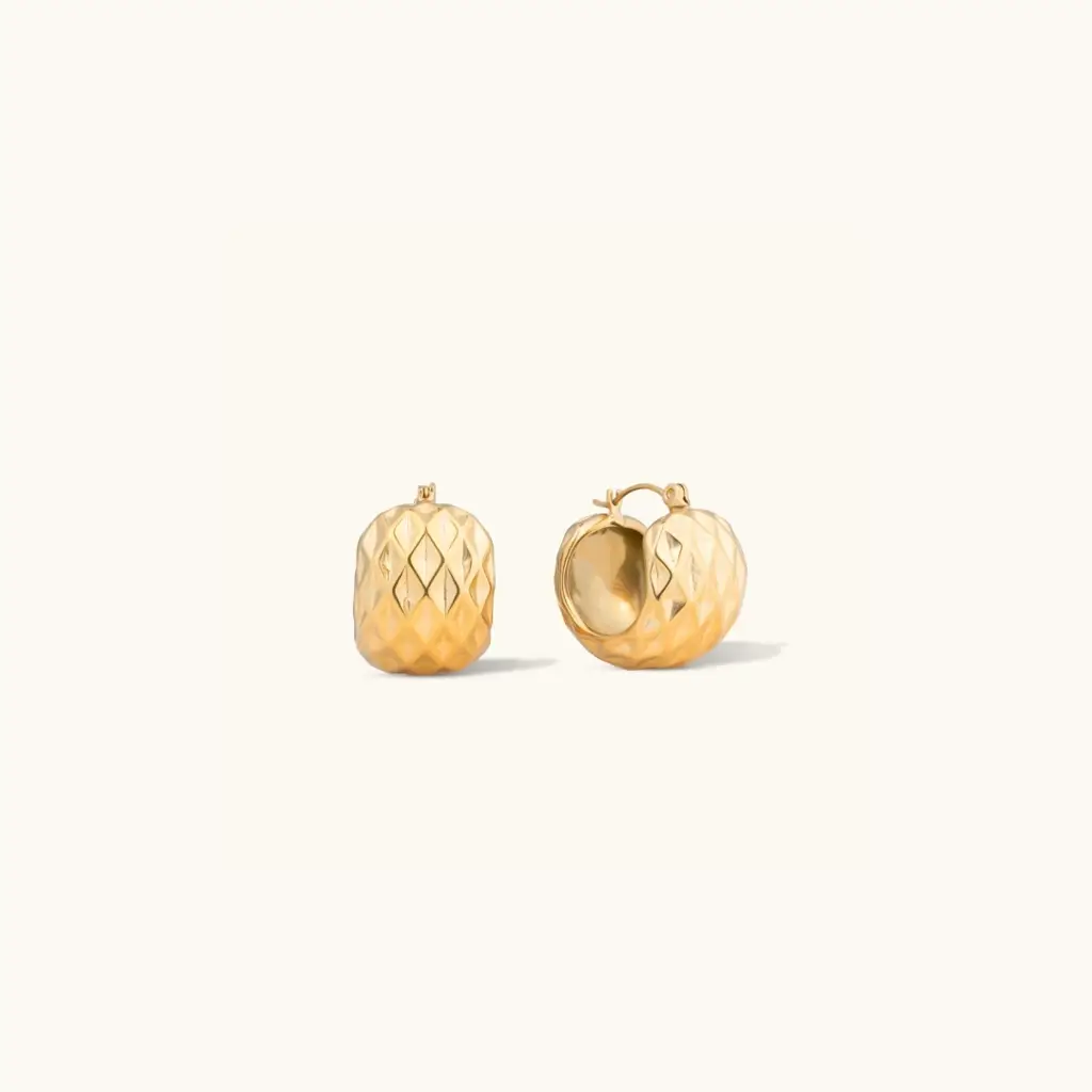 Classic Eleganza Hoop Earrings - 18K Gold Plated : ERTTT060