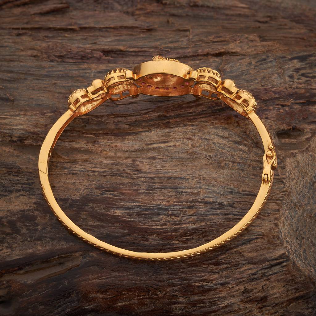 Ruby Gold - Plated Festive Antique Kada - 435530 : 435530
