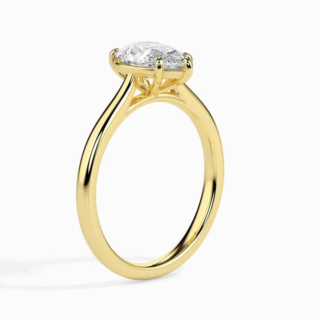 1 Carat Pear Solitaire Ring : 14kYellowZNR99F10