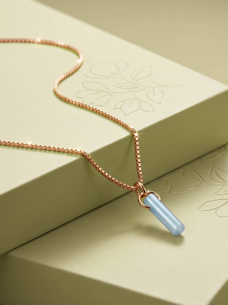 Clara Birthstone Necklace (Apr) : ADBSNC104