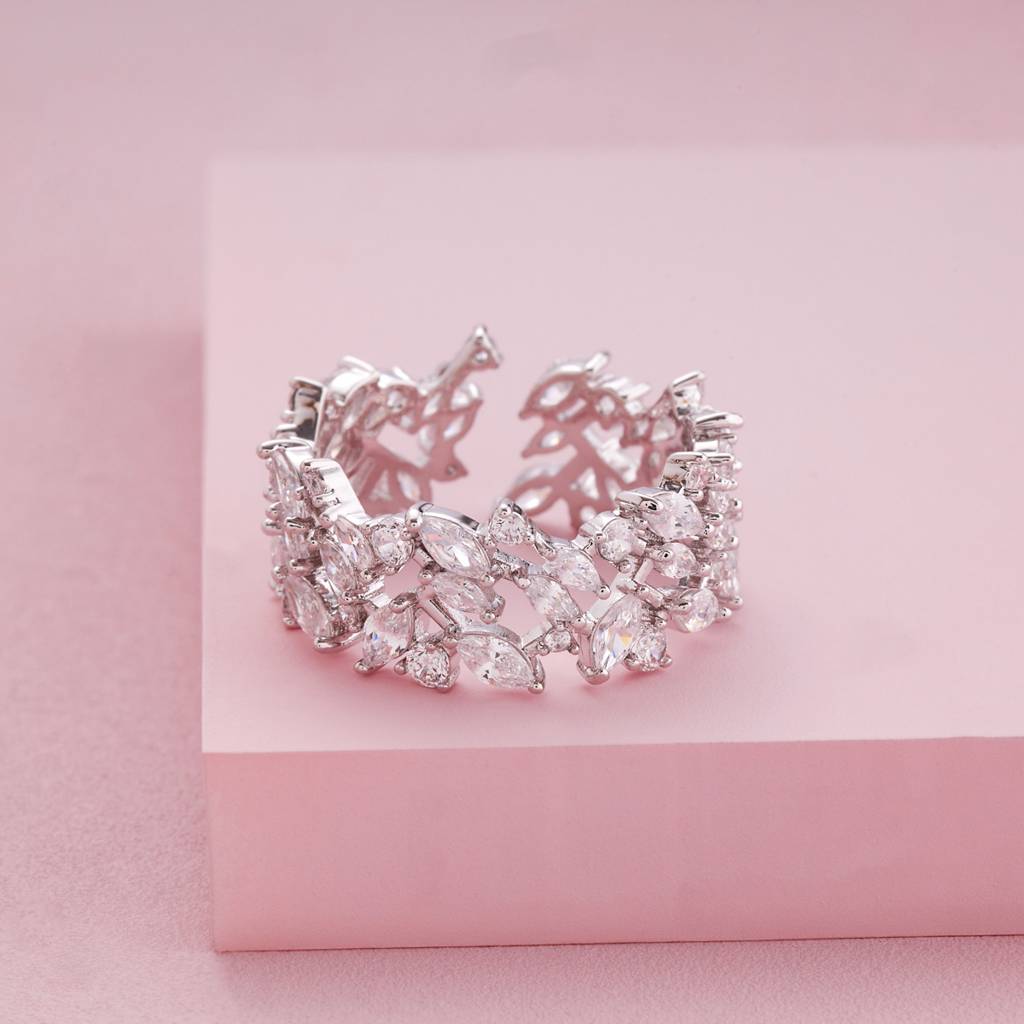 Plated Casual Wear Trendy Zircon Finger Ring - 464262 : 464263