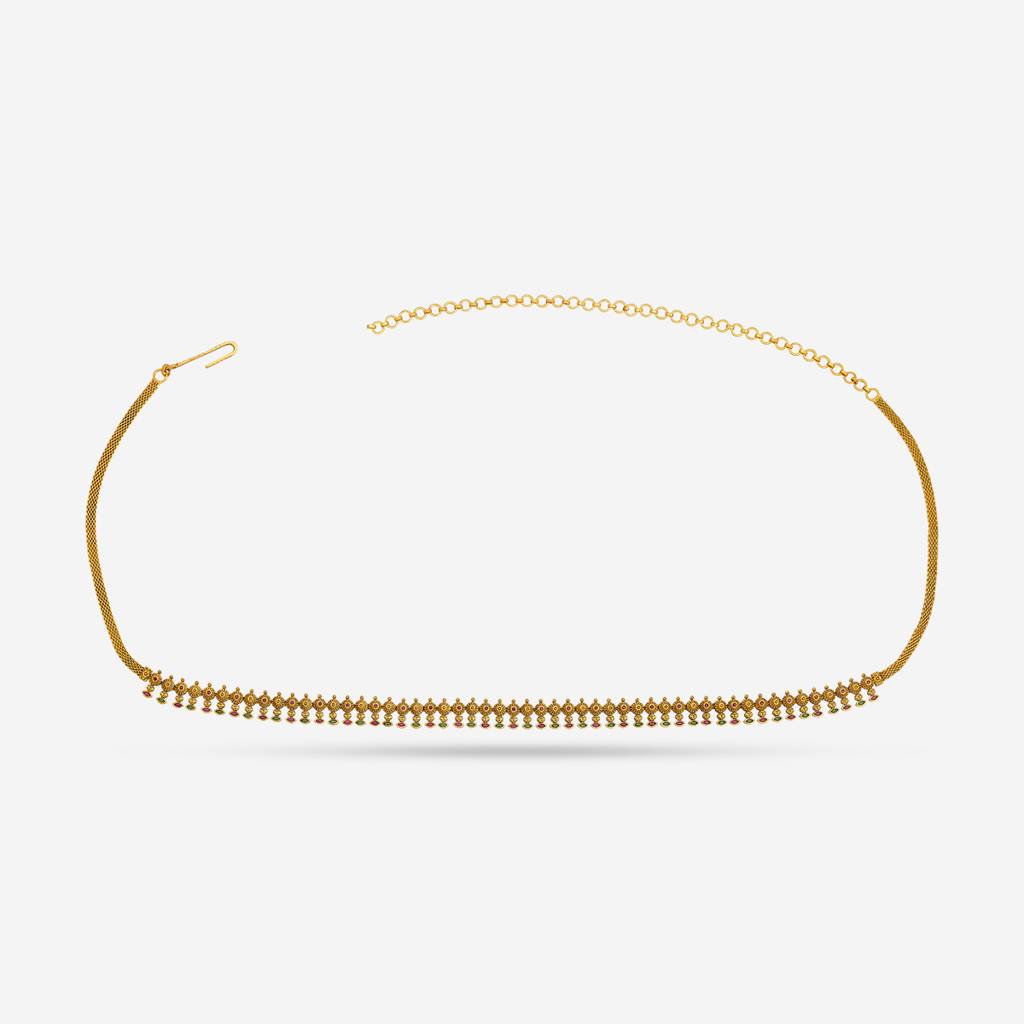 Ruby-Green Gold - Plated Bridesmaid Antique Belt - 472695 : 472695