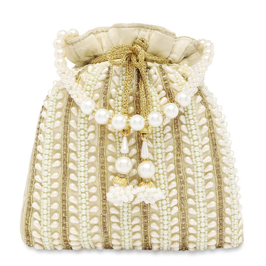 Potli Bags - For Women Girls Evening Bag Clutch Ethnic Bride Purse With Drawstring : P82CRM