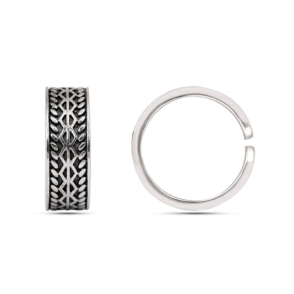Petite Floral Oxidized Toe Ring - Sterling Silver : TR00072(1)