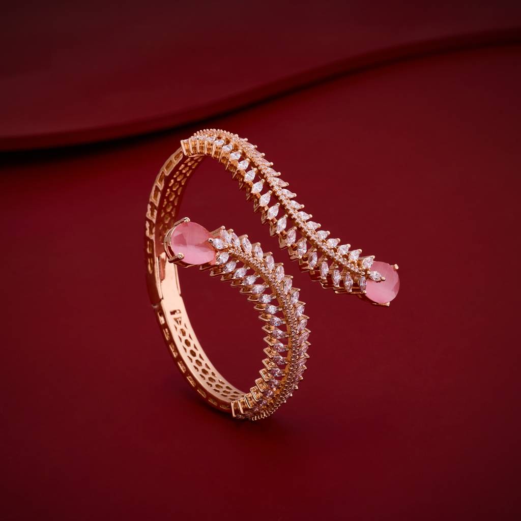 Plated Party Wear Zircon Kada - 469804 : 469805