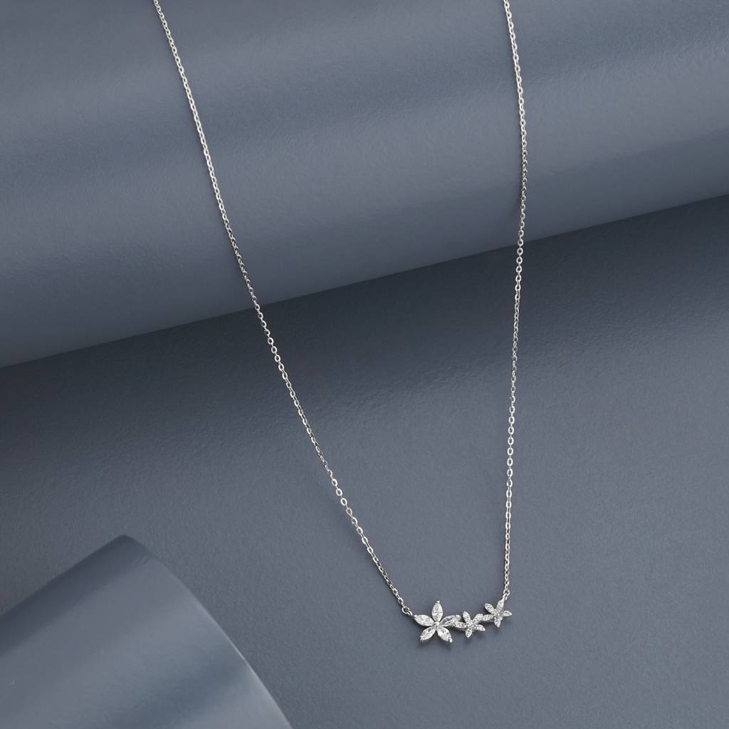 Office Wear Silver Necklace - 465478 : 465479