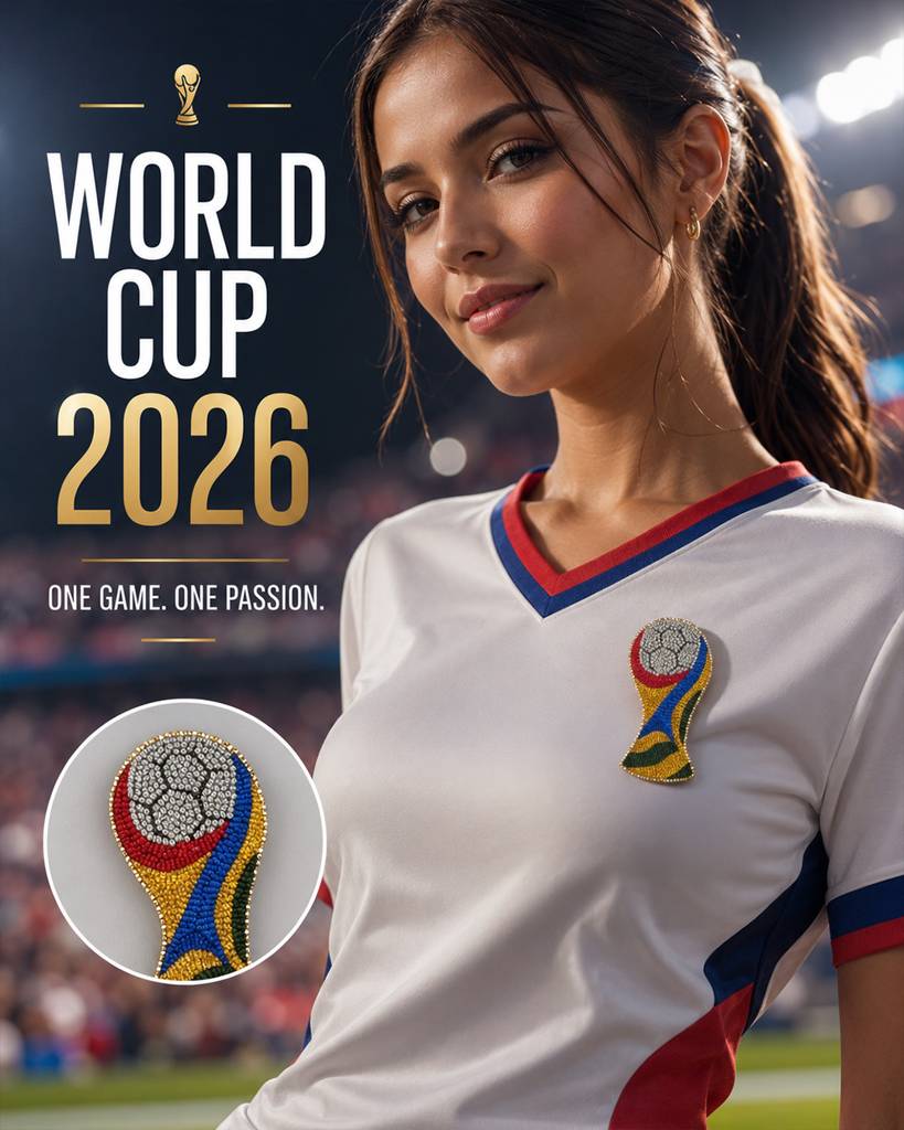 Football World Cup Brooch : BR26020