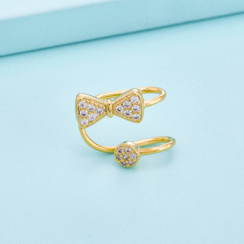White Gold - Plated Casual Wear Trendy Zircon Earring - 460199 : 460199