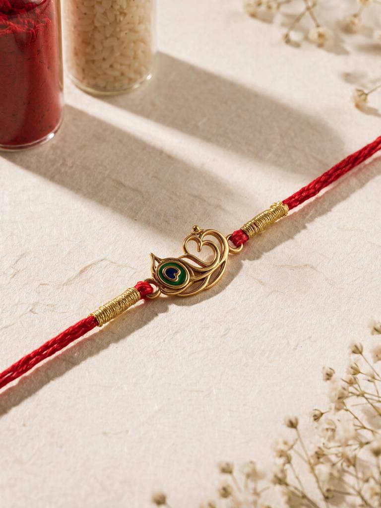 Divine Om Protection Fine Silver Rakhi : RKS0022
