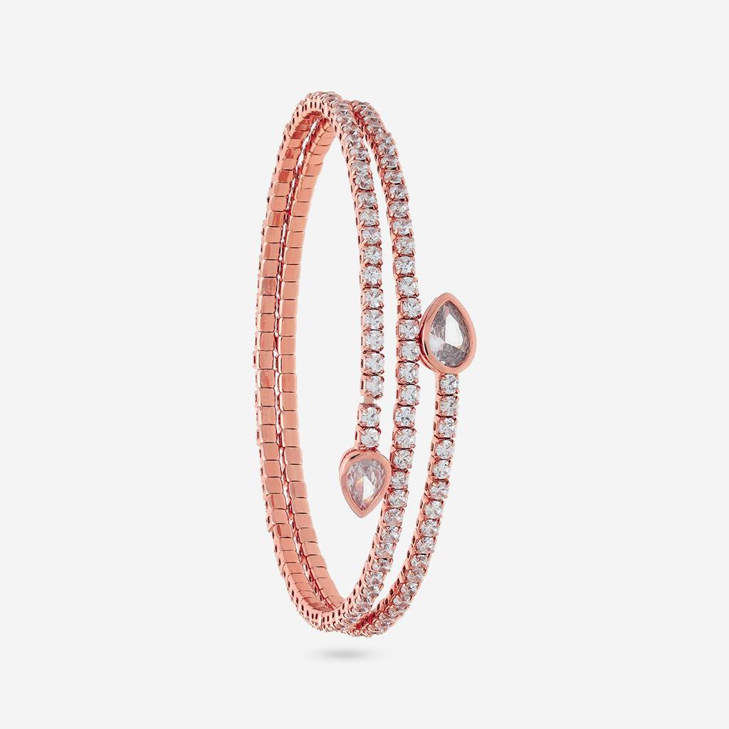 White Rose Gold - Plated Casual Wear Trendy Kada - 464417 : 464417