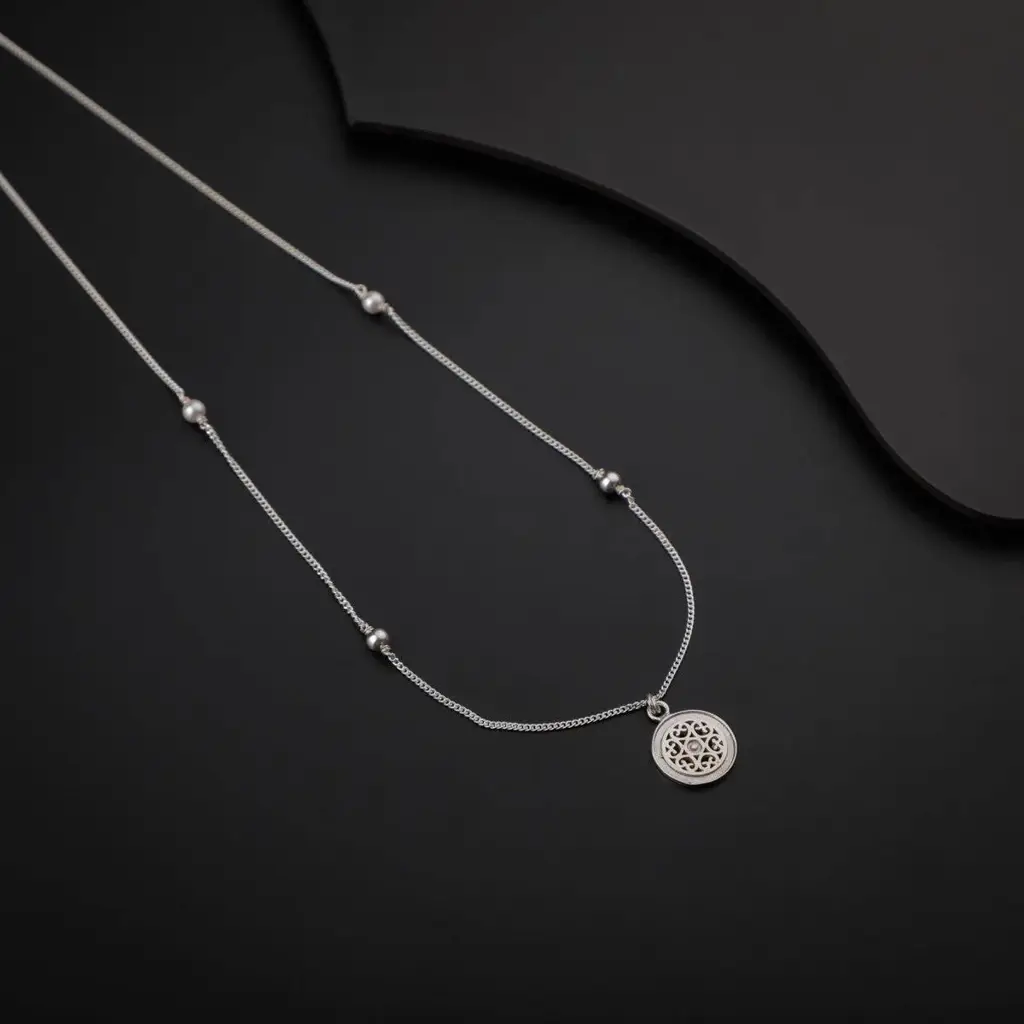 Filigree Silver Necklace : 78279063