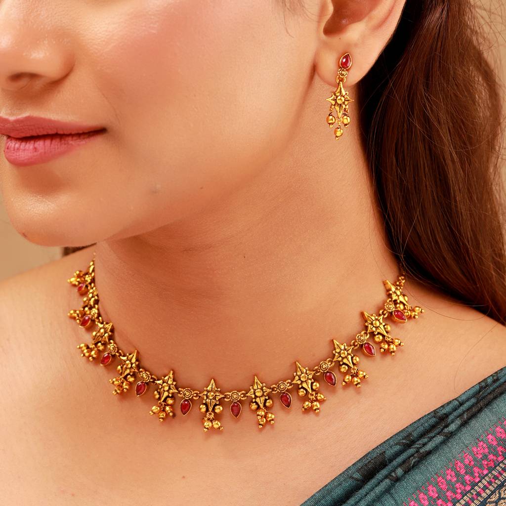 Pillars Of Time Temple Jewelry Necklace Set : 8905124586749