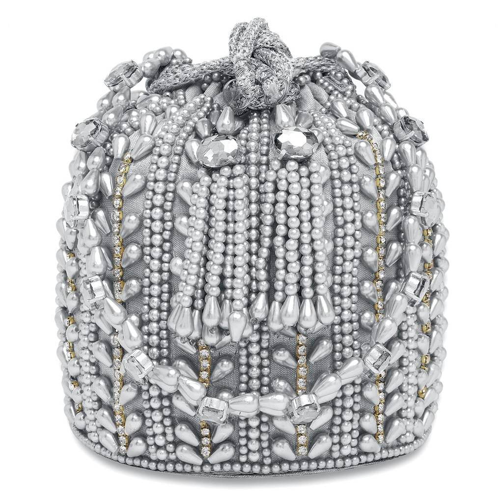 Potli Bags For Women Evening Bag Clutch Ethnic Bride Purse With Drawstring(P36Crm) : P36S