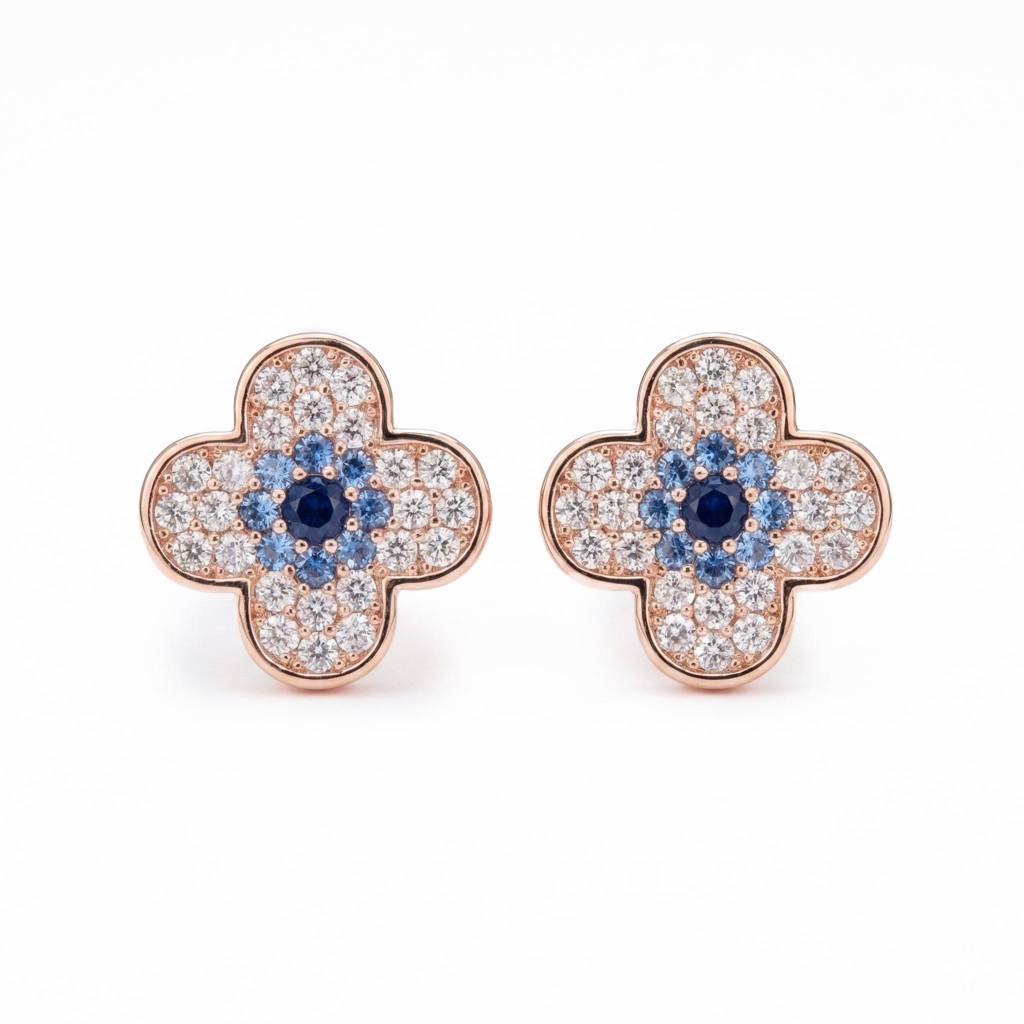 Crystal Clover Stud : E494A