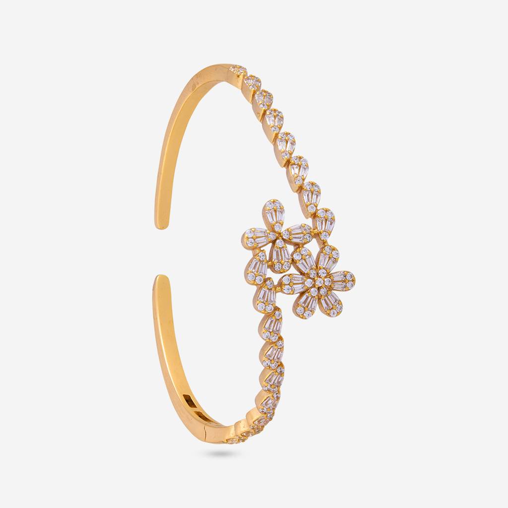 Gold - Plated Office Wear Silver Kada - 465931 : 465931