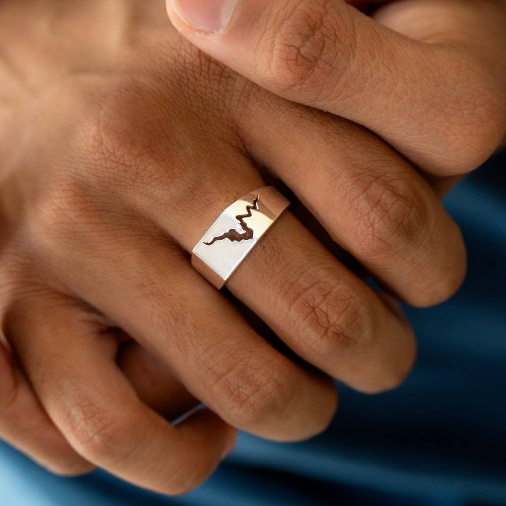 22K Gold Vermeil |Riven Ring| Pure 925 Sterling Silver With The Thickest Gold Layer : TSRI-RIV-17-22K-70200