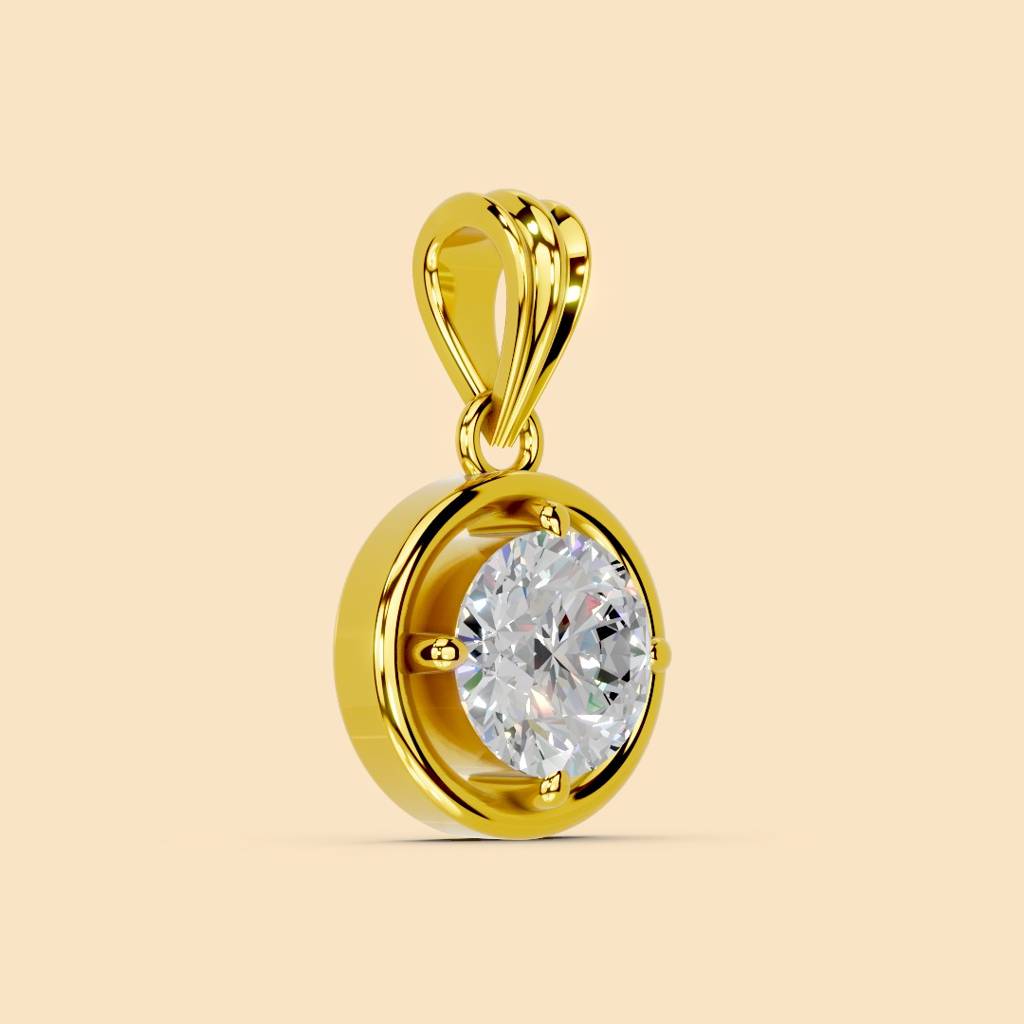 22K Gold Vermeil |Lumi Pendant (Without Chain)| Pure 925 Sterling Silver With The Thickest Gold Layer : TSPN-LUM-22K-13032