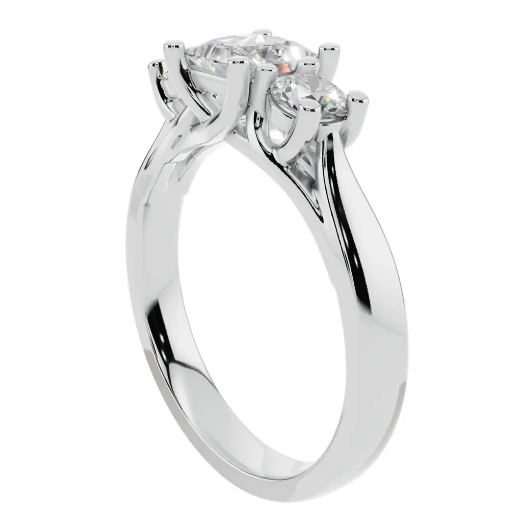 The Empress Trinity Pure Silver Ring : VRG02-SL-9-W