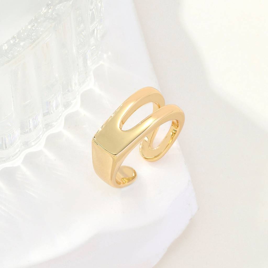 Golden Signet Ring : RS14512-G