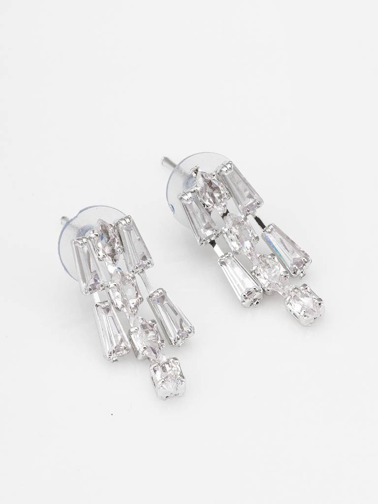 Elegant Baguette Crystal Ad Necklace Set : NK4580
