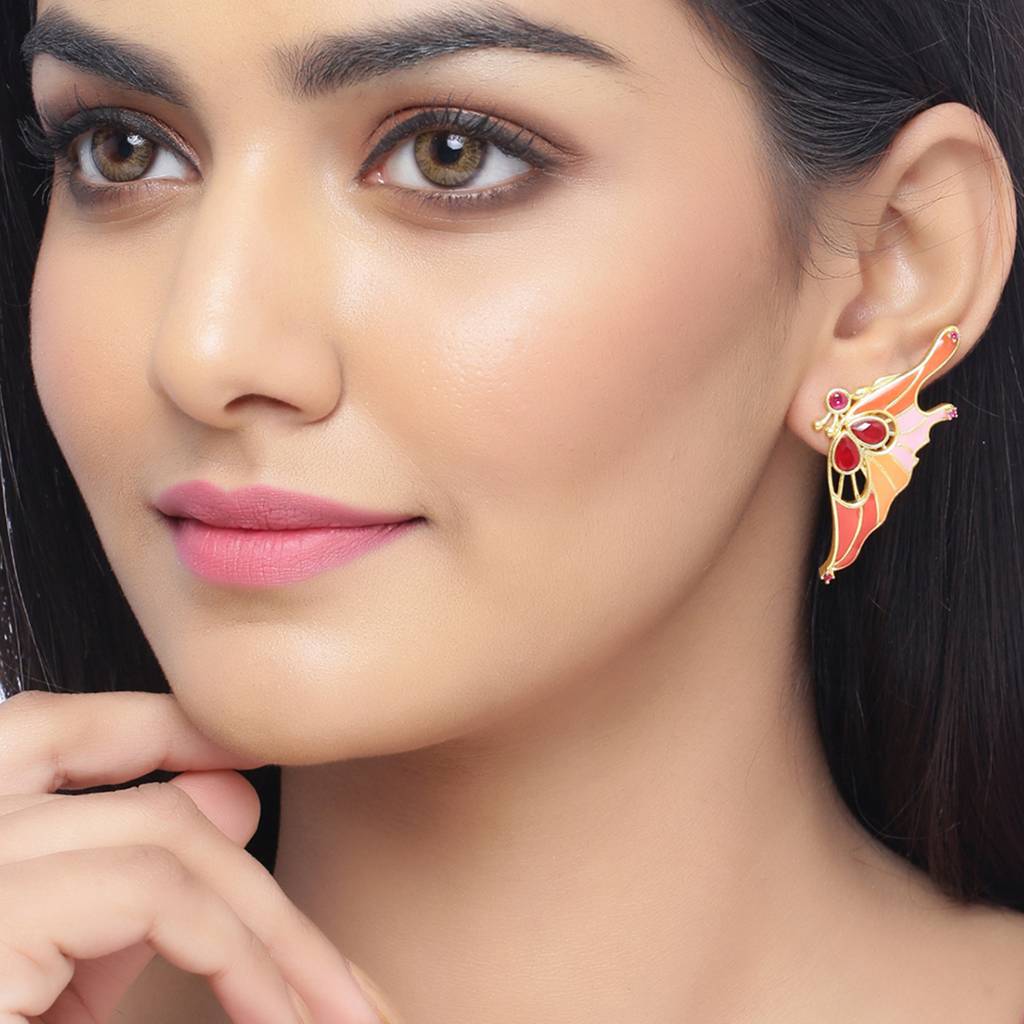 Butterfly Inspired Statement Earrings : 8905124065770