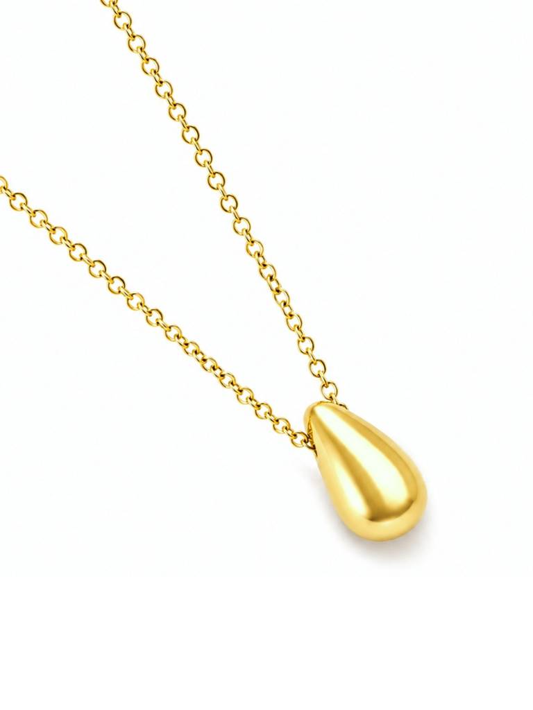 18K Gold Plated Stainless Steel Waterproof & Anti-Tarnish Golden Dew Necklace : N64ASSS0G