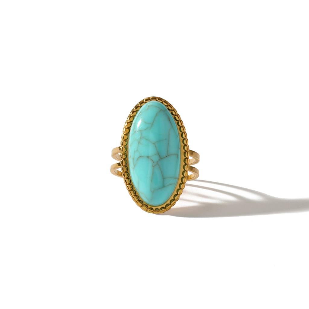 Elysian Turquoise Ring : MR1S0976-G-BK