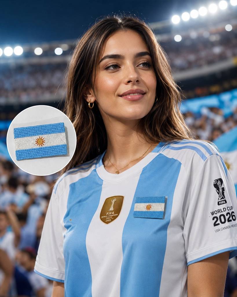 Argentina Flag Brooch : BR26012