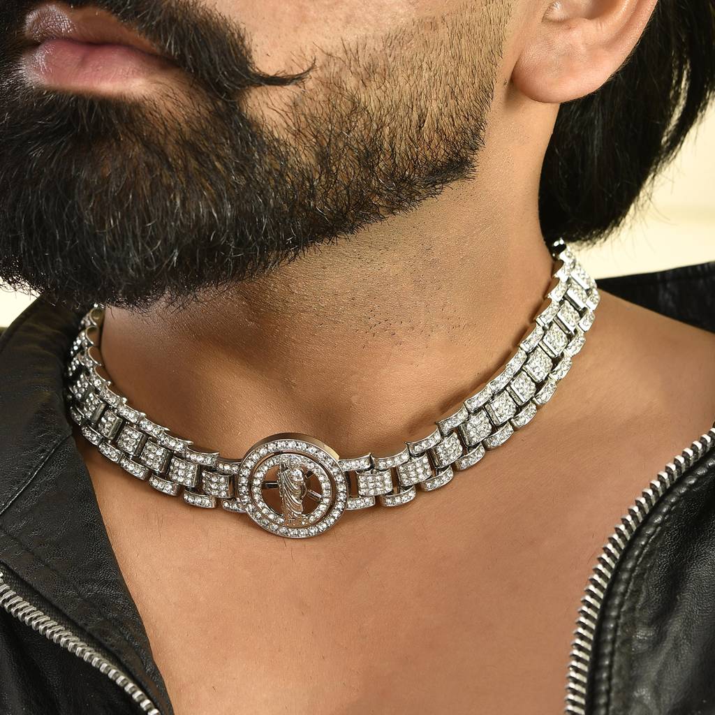 Eclipse Luxe American Diamond Men'S Necklace : 8905124542783
