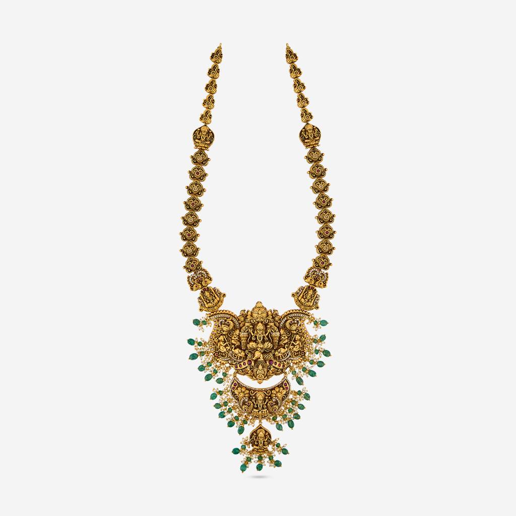 Ruby-Green Gold - Plated Bridesmaid Antique Necklace - 474024 : 474024