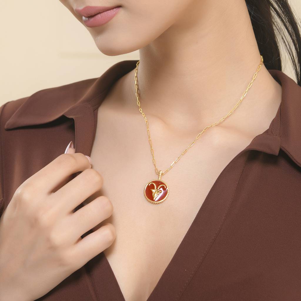 Zodiac Capricorn And Evil Eye Reversible Pendant : 8905124535723
