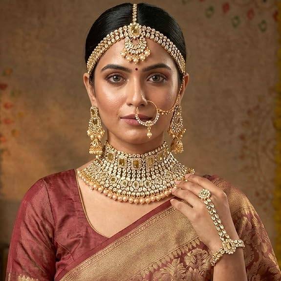 Jodha Akbar Style Bridal Jewellery Set Gift For Women : PF36BRC02LCT