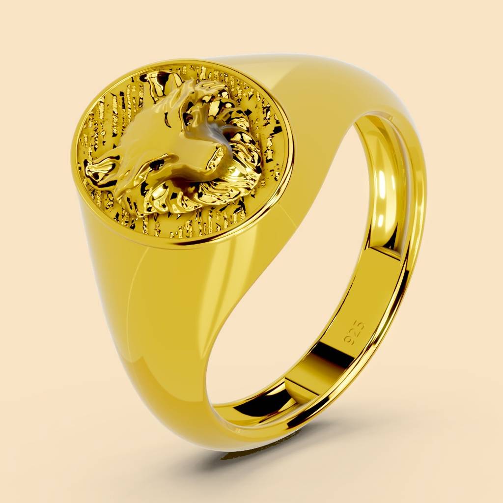 22K Gold Vermeil |Pride Ring| Pure 925 Sterling Silver With The Thickest Gold Layer : TSRI-PRI-18-22K-70201
