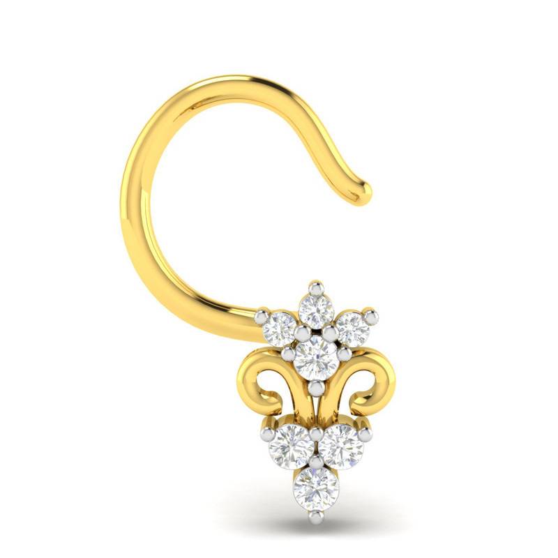Avsar 9K Bis Hallmarked | Nosepin For Women/Girls |  Avno039 : AVNO039YC