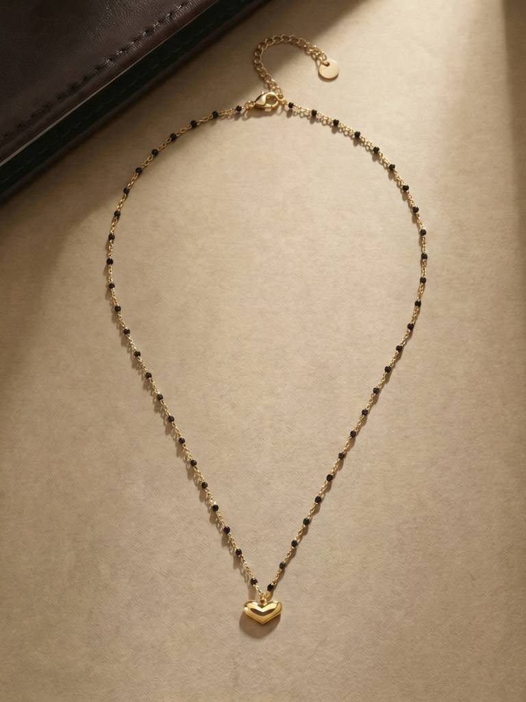 Lovecore Heart Demifine Mangalsutra For Women - Waterproof & Anti-Tarnish : MN0015